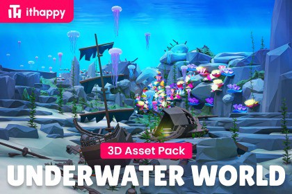 Underwater World - Low Poly 3D Models Pack