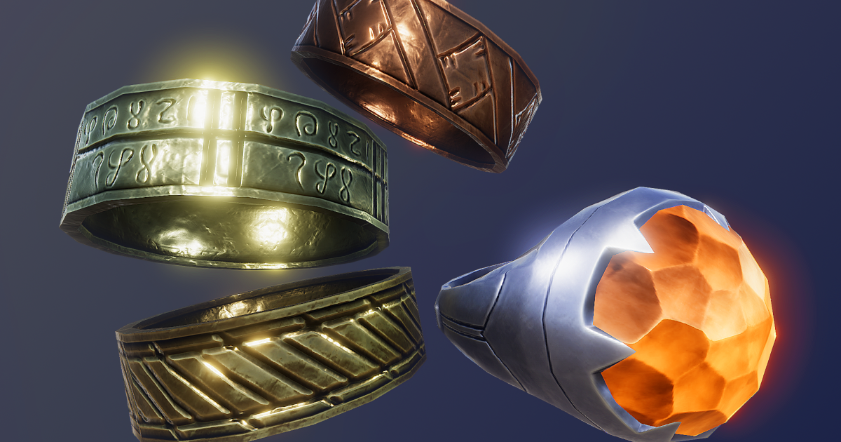 Unity Icon Rings Fantasy Rings | Props | Unity Asset Store