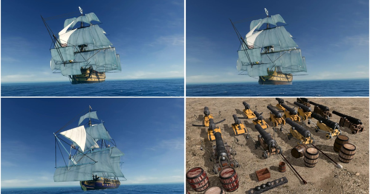 HMS/Pirate Ship Collection | 3D Sea | Unity Asset Store
