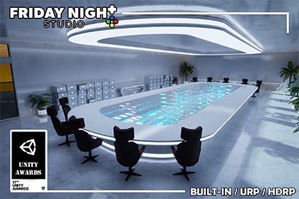 Futuristic Conference Room – Sci-Fi interior meeting hub