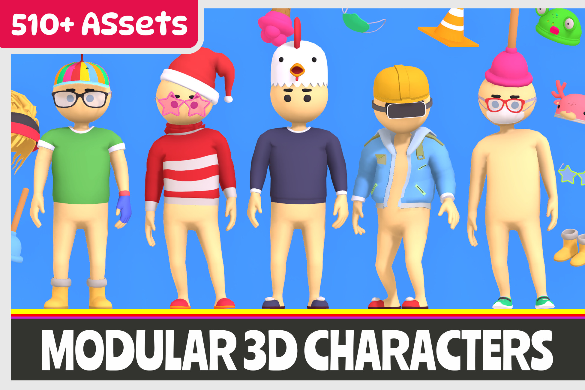 Modular 3D Characters Vol 2 3D Humanoids Unity Asset Store modular-3d-characters-vol-2-3d-humanoids-unity-asset-store
