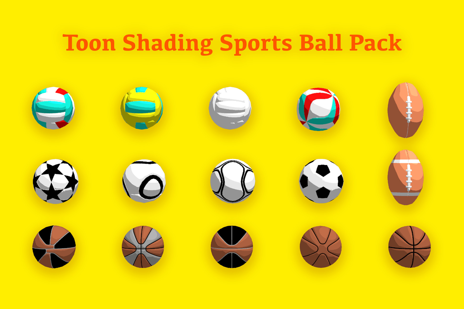 Ball Material Unity 3D Game Asset - Toon Shading Sports Ball Packs | 3D Props | Unity Asset ...