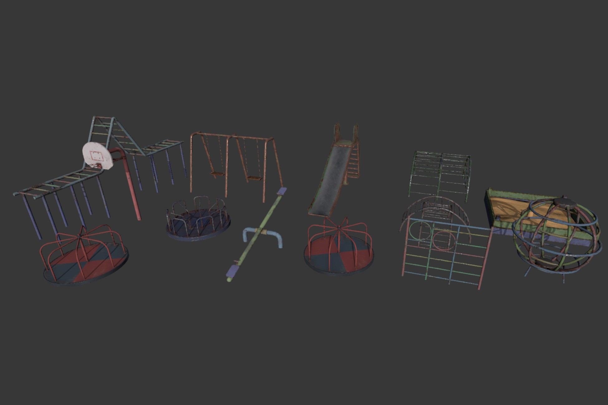 Unity Playground 3D Abandoned Playground | 3D Props | Unity Asset Store