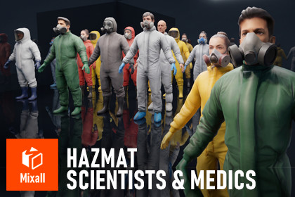 Hazmat Scientists & Medics - Quarantine Lab Characters