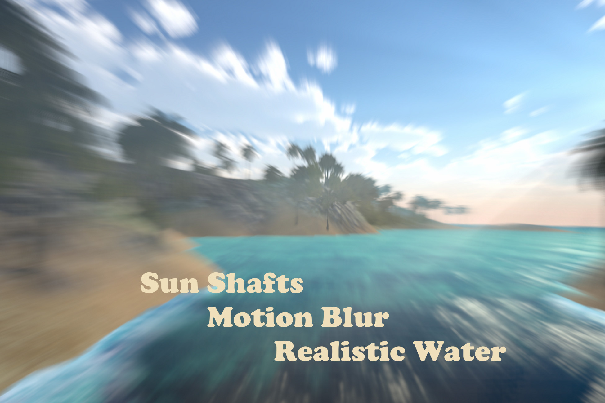 URP Extensions Sun Shafts, Motion Blur, Realistic Water Fullscreen