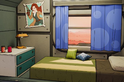 BedRoom Space Base - Cartoon Style