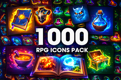 1000 RPG Icons Pack | Spells, Abilities, Scrolls, Equipment