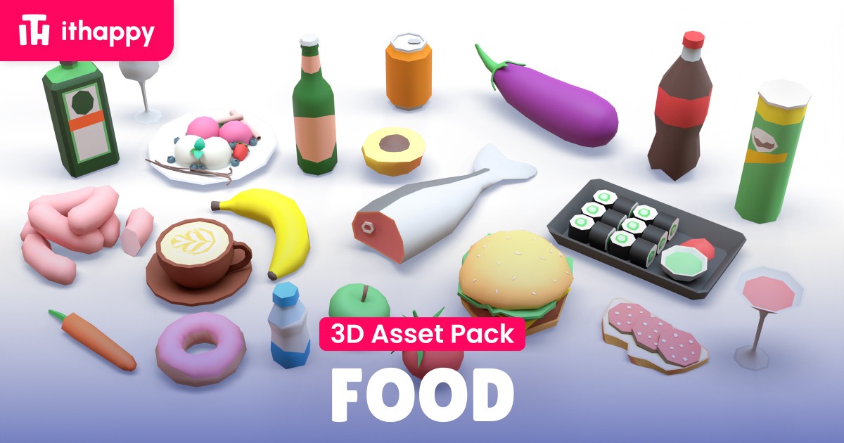 Food FREE - Low Poly 3D Models Pack | 3D Food | Unity Asset Store