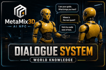 AI NPC Dialogue System + World Knowledge for Unity | MetaMix3D