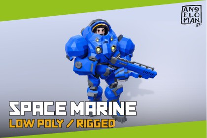 Low Poly Space Marine