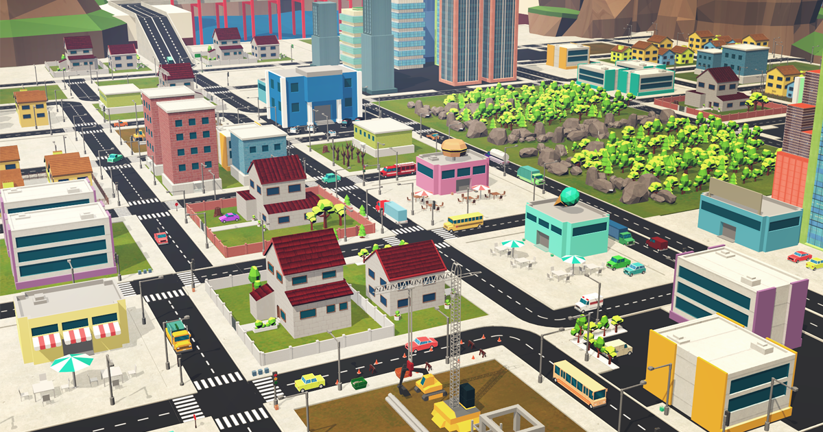 Loow Poly Unity City - Low Poly | 3D 주변환경 | Unity Asset Store