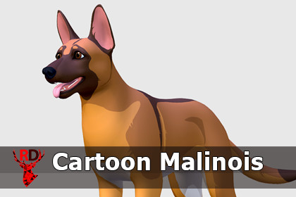 Cartoon Dog - Malinois