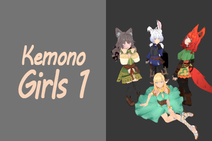 Kemono Anime Girls Pack 1