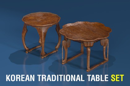 [Bundle] Korean Traditional Wooden Table Set (2 Variations)