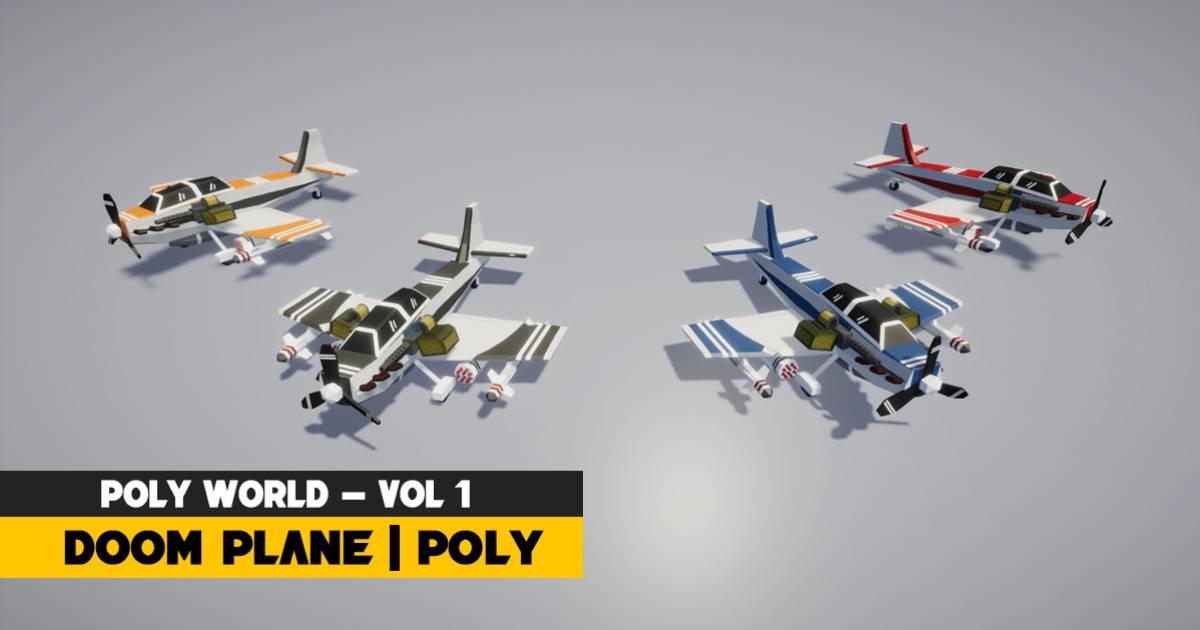 DOOM PLANE POLY 3D Air Unity Asset Store