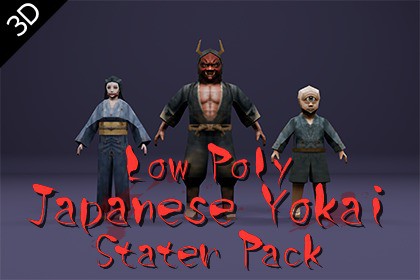 Low Poly Japanese Yokai Stater pack