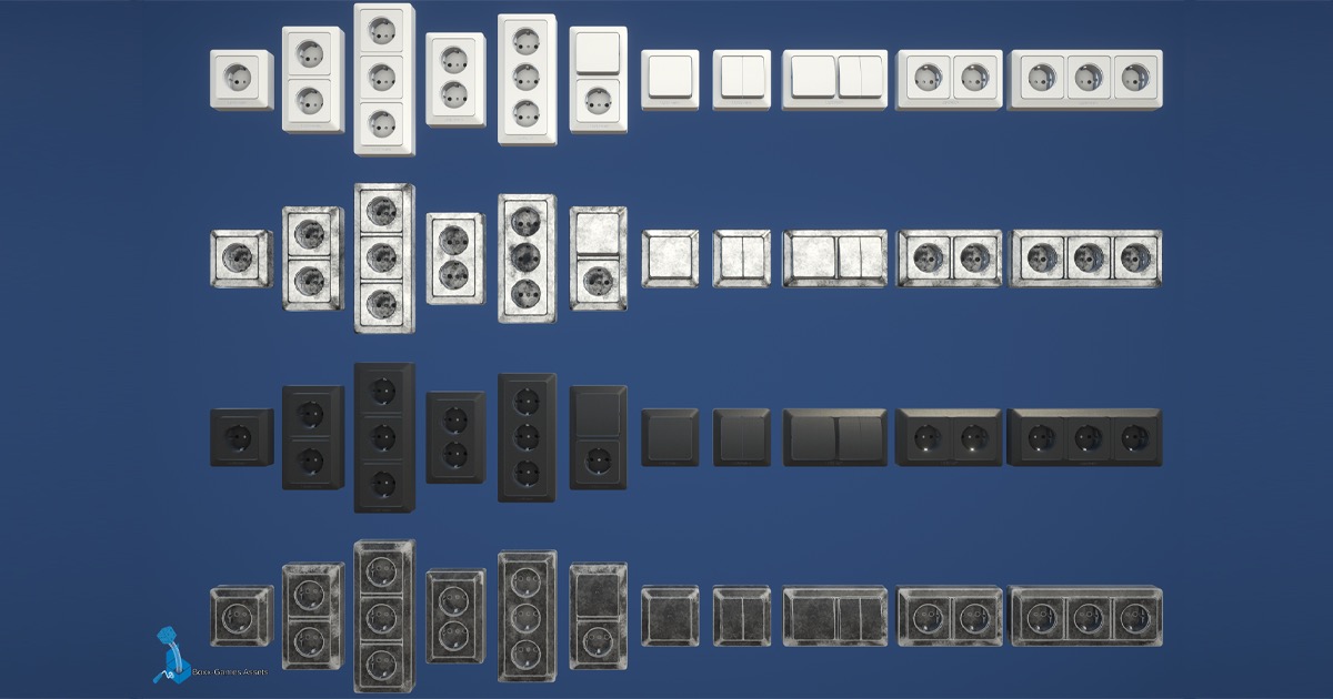 Free Sockets and Switches | 3D Interior | Unity Asset Store