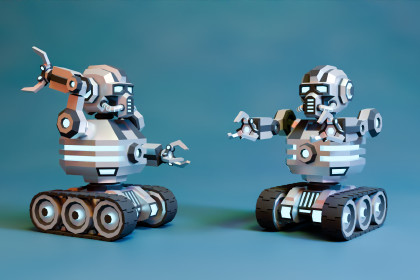 Tracked Robot Low-Poly