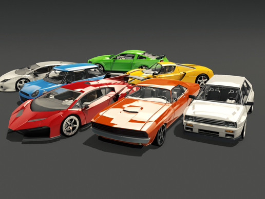 60 Fantastic Race Cars Pack | 3D Land | Unity Asset Store
