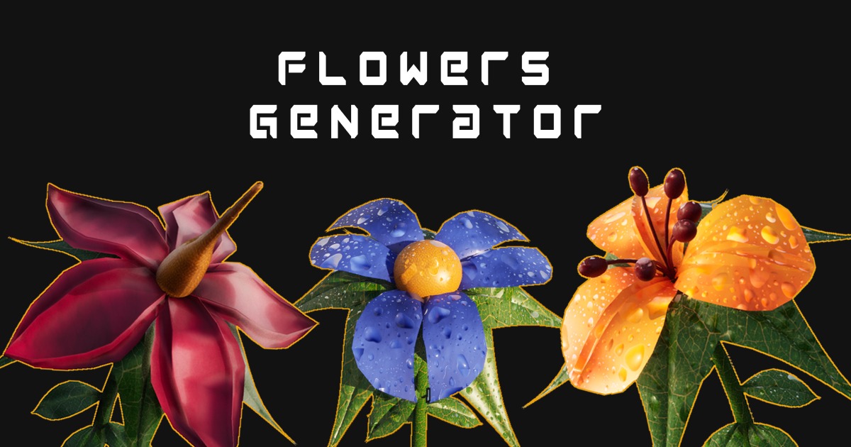Draw Unity Flowr Flowers Generator | 3D 花 | Unity Asset Store