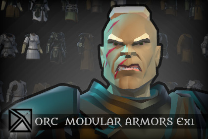 Low Poly Orcs Modular Armors Ex1 - LOWPOLY MEDIEVAL FANTASY SERIES