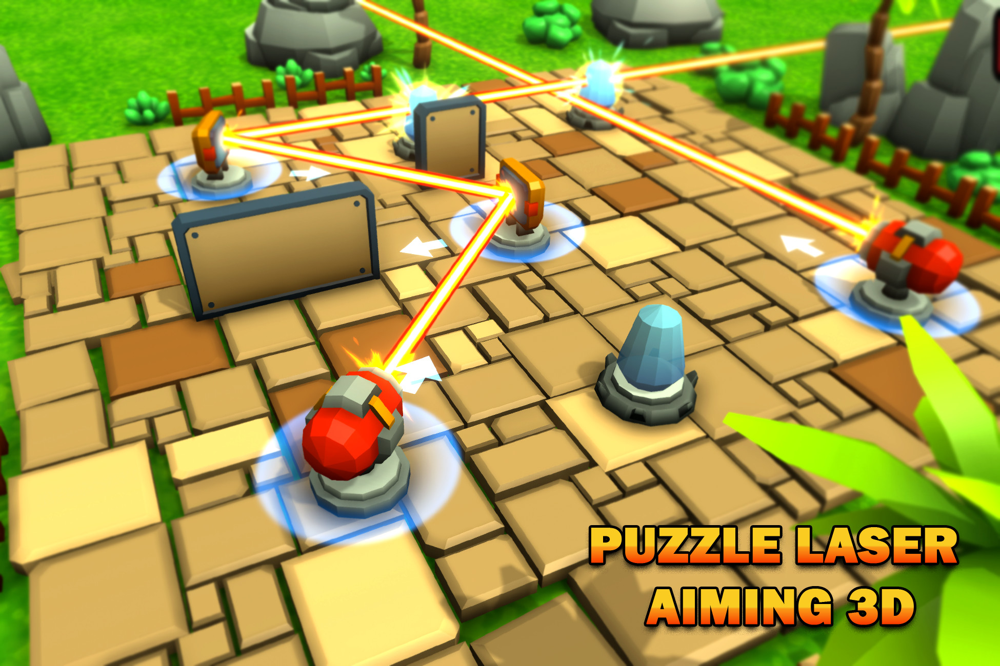 Puzzle Laser Aiming 3D - Game Template, image 1