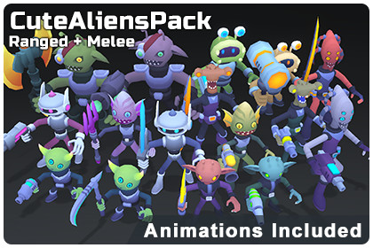 Stylized - CuteAliensPack / Asset Bundle