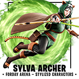 Sylva Archer - Stylized Fantasy Catgirl Character with Bow