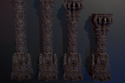 Massive Dark Fantasy Pillar / Column