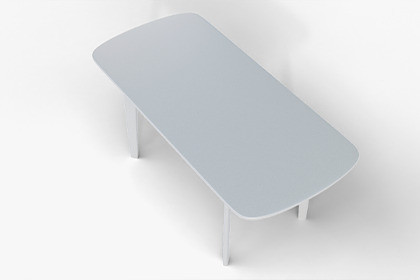 Sleek All-White Dining/Office Table – Game Ready Asset
