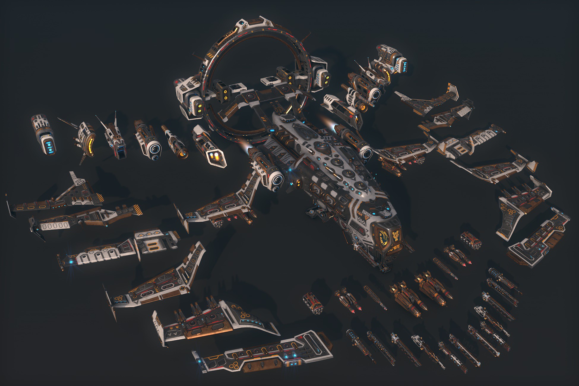 Spacecraft 04 Modular Pack | 3D Space | Unity Asset Store