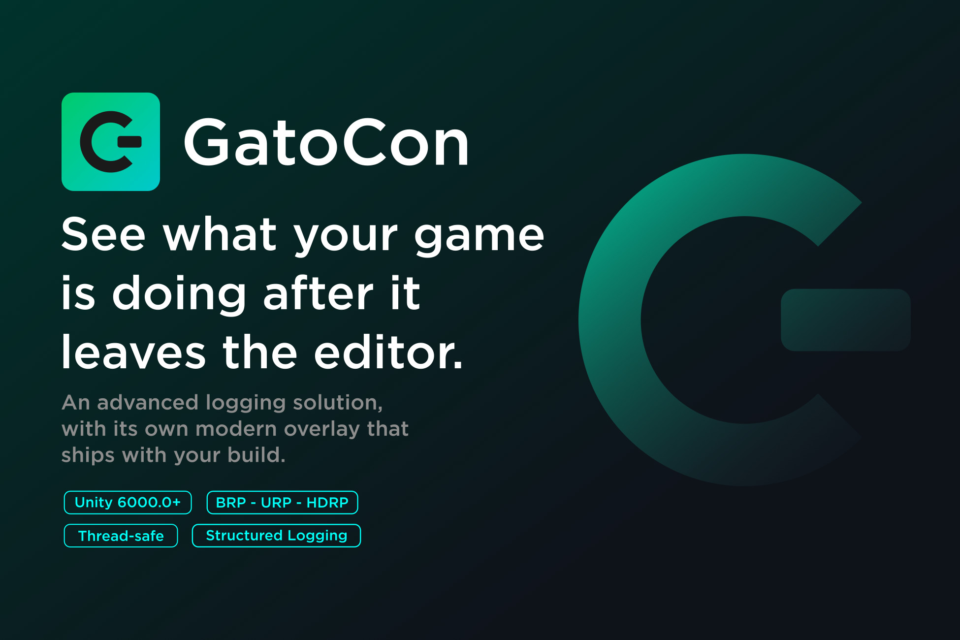 GatoCon - Runtime Debug Console & Structured Logging