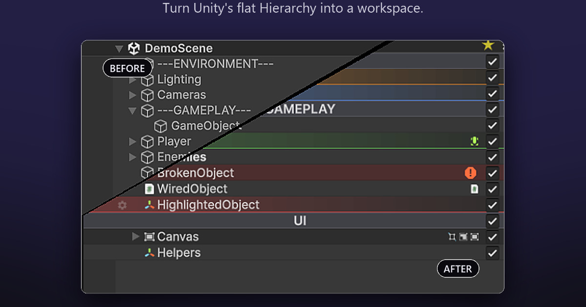 Hierarchy Inspector | Utilities Tools | Unity Asset Store