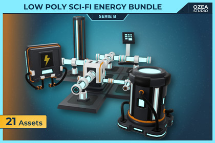 LOW POLY SCI-FI SERIES B – COMPLETE BUNDLE