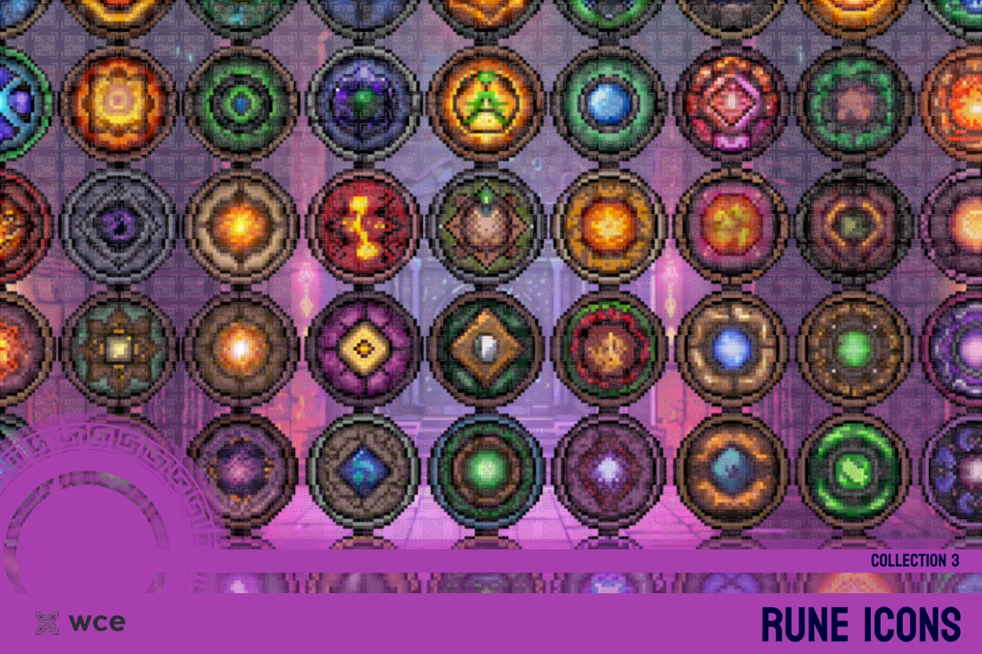 Rune Icons - Collection 3 - 2D Pixel Magic and Spell Resources Bundle ...