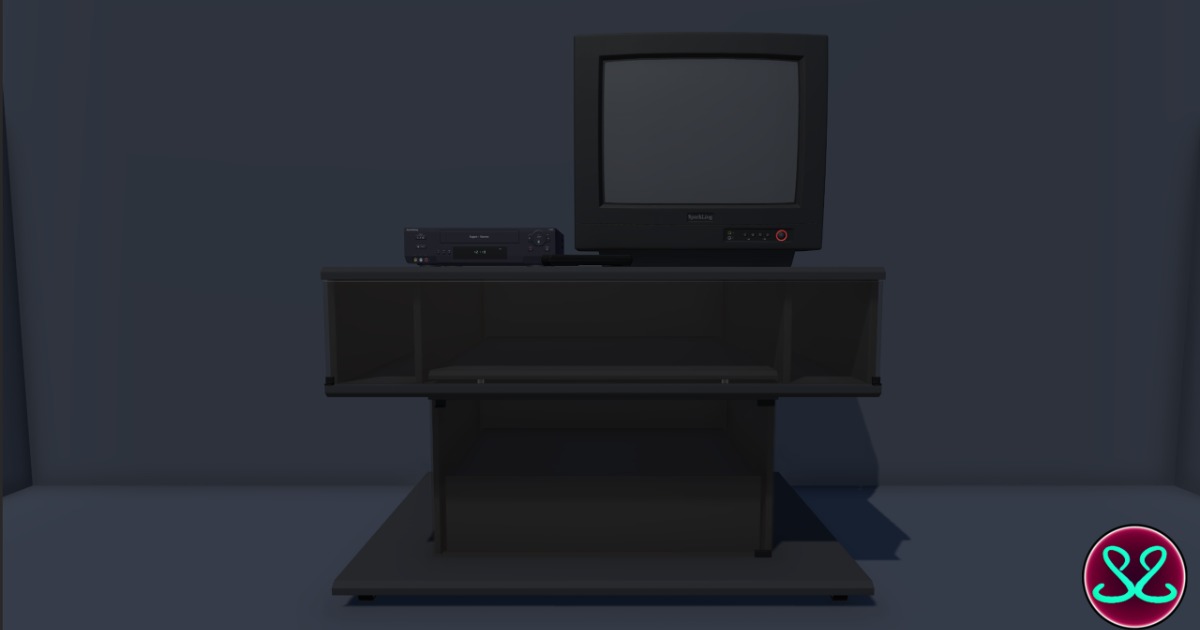 Retro TV station from 90s 3D Electronics Unity Asset Store
