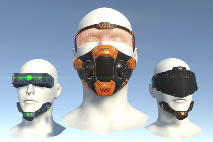 Cyberpunk Visors and Implants Pack 2
