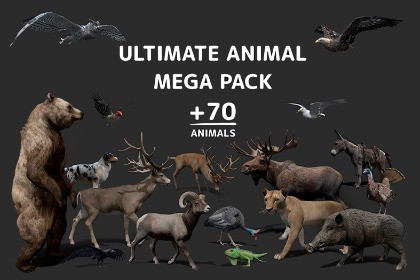 ULTIMATE 3D ANIMAL PACK | +60 MODELS