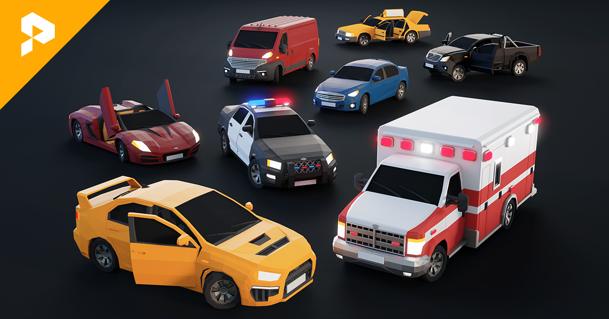 Poly Cars Pack | 3D Vehicles | Unity Asset Store