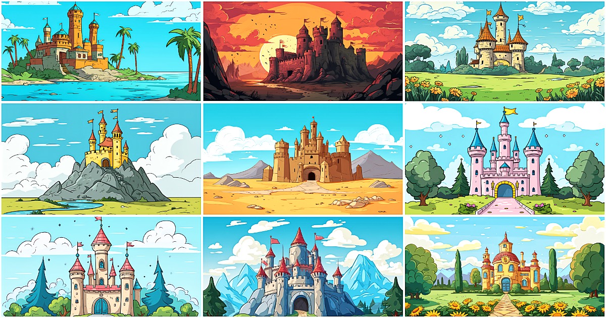 BACKGROUND - Cartoon Castle 2 | 2D Environments | Unity Asset Store