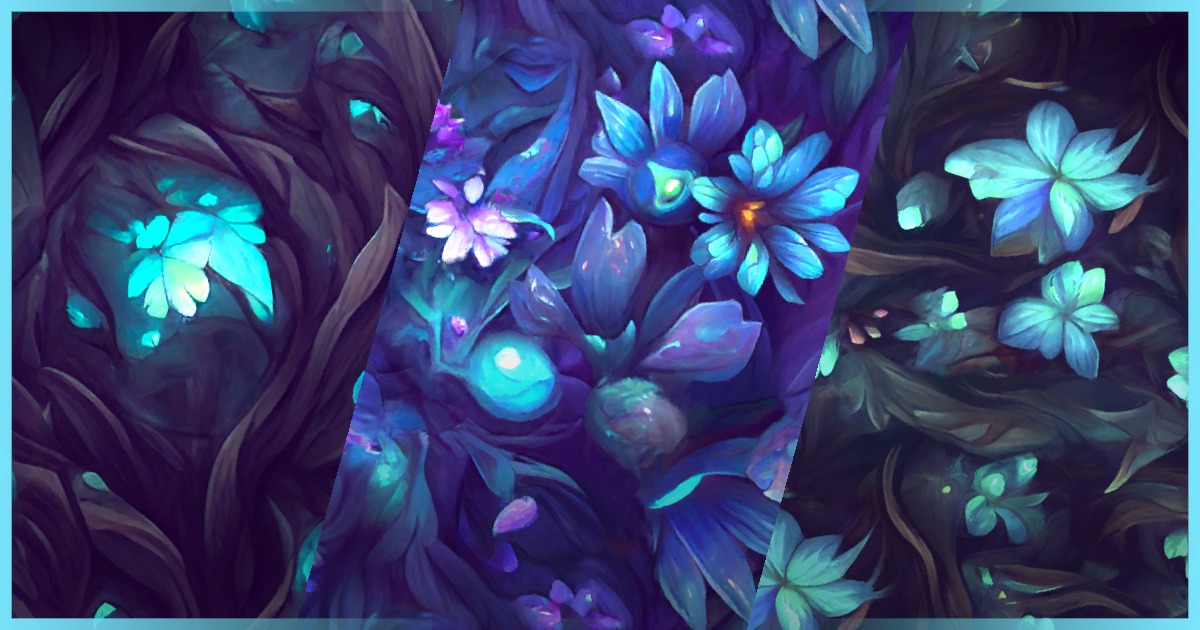 Flowers Texture Unity Dark Forest Flowers -- 20 TEXTURES -- (Hand-painted, Tileable) #2 | 2D ...