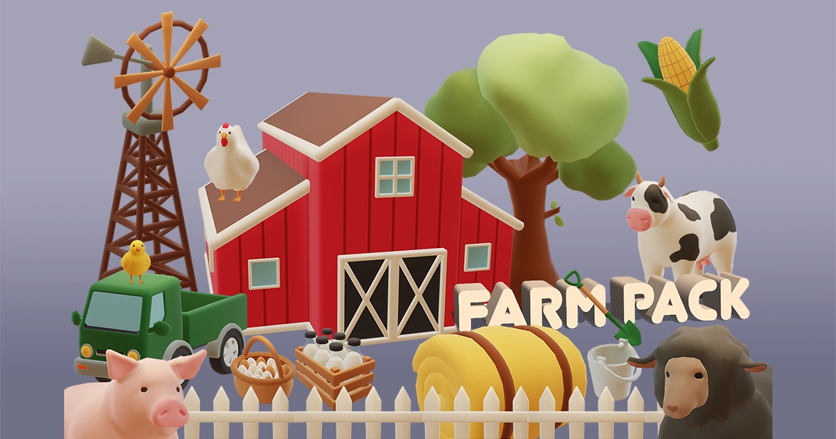 Unity Farm Asset Low Poly 3D Farm Model Pack | 3D Environments | Unity Asset Store