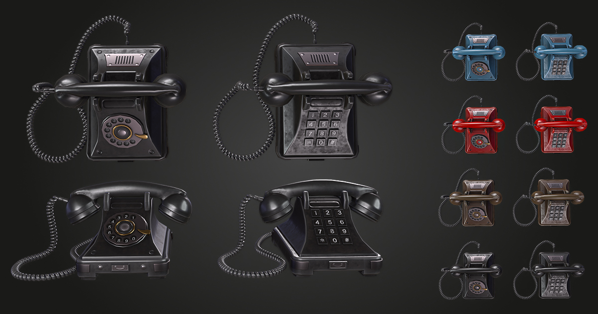 Unity Phone Models Old Phone Vol. 1 | 3D Props | Unity Asset Store