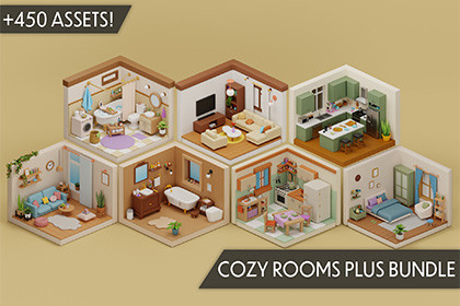 Cozy Room Props Plus Bundle - Interior Props & Modular Parts