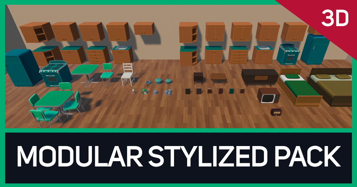 Modular Stylized Pack | 3D Interior | Unity Asset Store
