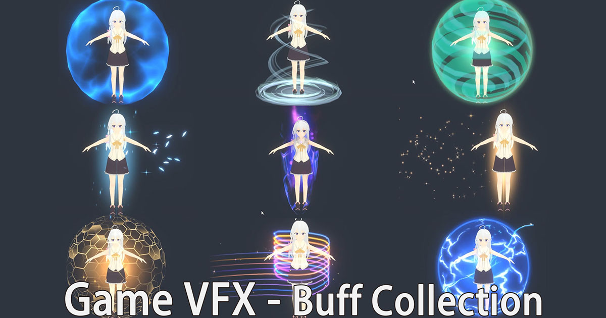 Game Buff Animation Game VFX - Buff Collection(URP) | ビジュアルエフェクト パーティクル | Unity Asset Store