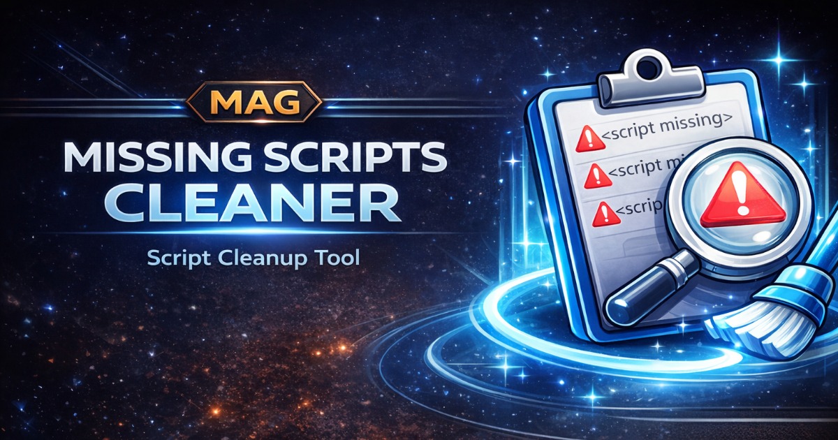 Mag Scripts MAG Missing Scripts Cleaner | Utilities Tools | Unity Asset Store