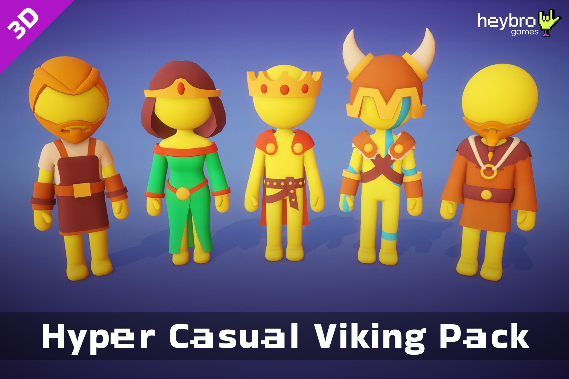 3D Hyper Casual Viking Pack | 3D Characters | Unity Asset Store
