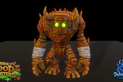 Stylized Wood Monster Pack 1 – Brute Variant (Animated, LOD, Skins)