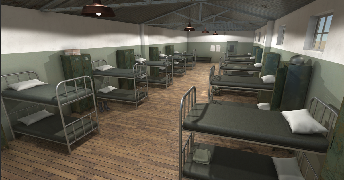 Unity Military Base Military Barracks | 3D Interior | Unity Asset Store